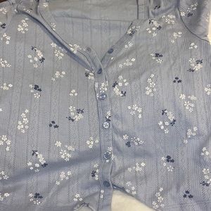 Blue floral cardigan